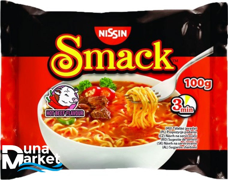 NISSIN Smack 100g Instant leves Csípős marha