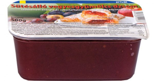Privát sütésálló vegyes gyümölcs dzsem 500 g