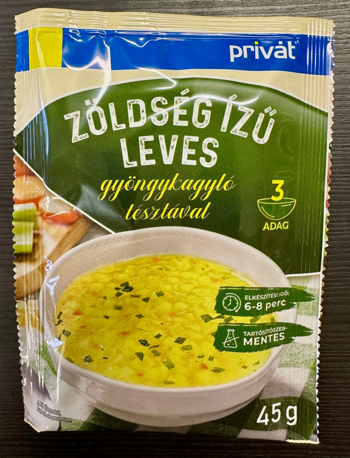 PRIVÁT Zöldség ízű leves gyöngykagyló tésztával 45 g /3 adag/