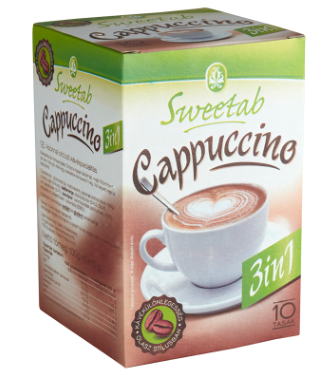 Sweetab 3in1 Cappuccino fruktózzal 10x10g