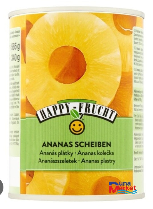 HAPPY-FRUCHT 565g Körszeletes ananász