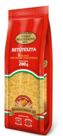 Izsáki Házitészta 8 tojásos betűtészta 200 g