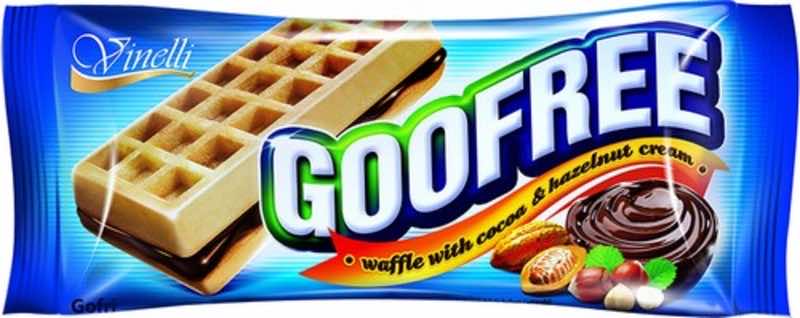 Goofree  Kakaós-Mogyorós Krémmel Töltött gofri 50gr