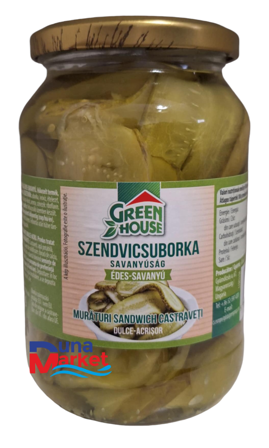 GREEN HOUSE 510g szendvicsuborka