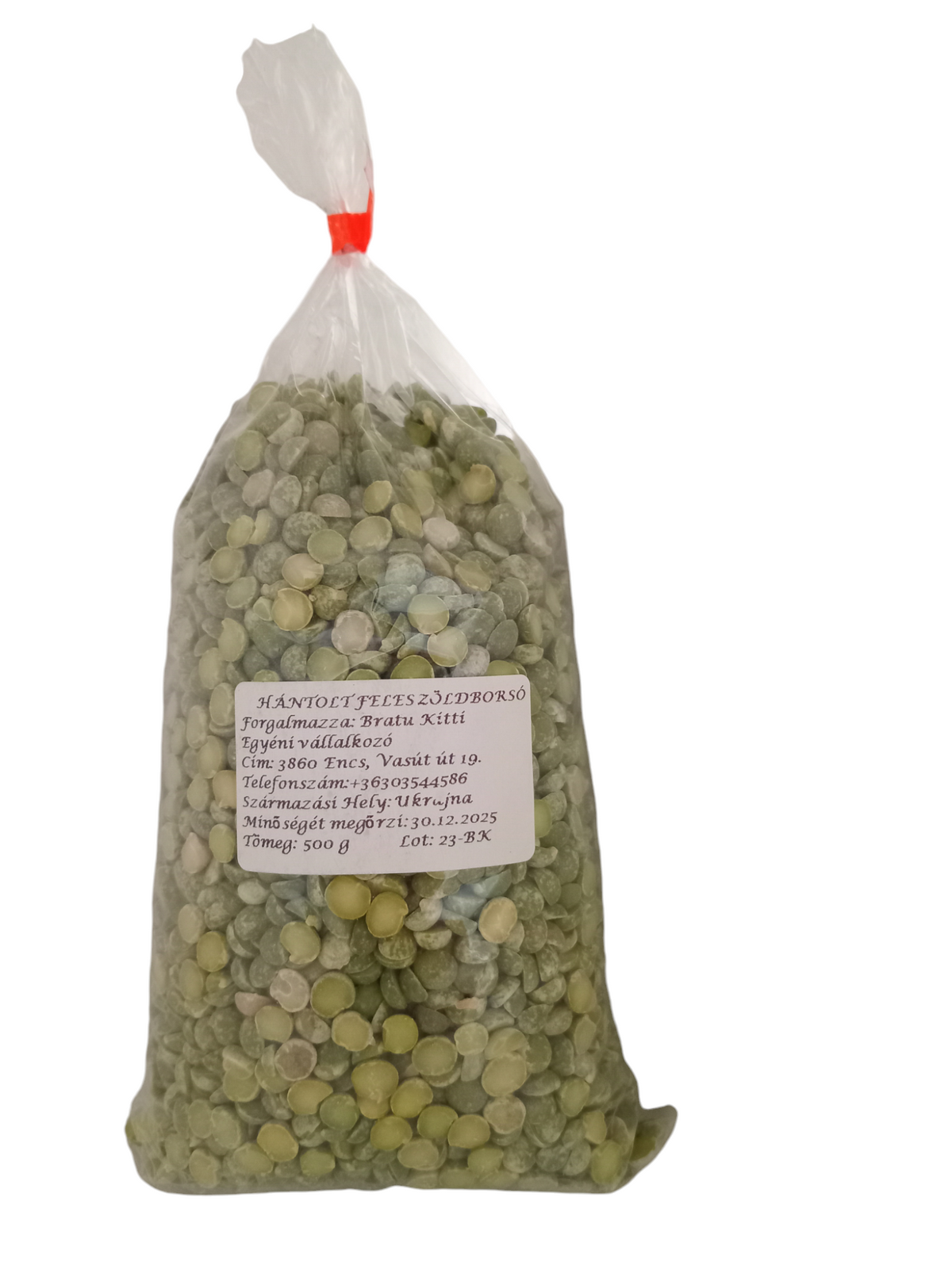 Hántolt feles zöldborsó 500g /Batu K.
