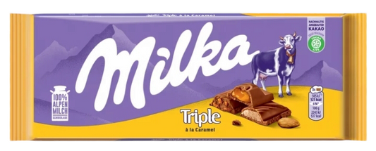 Milka 90g Triple Caramel