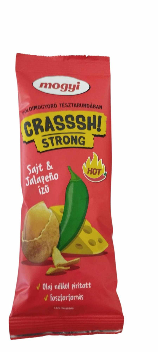 MOGYI CRASSSH! 60gr Strong földimogyoró sajt és jalapeńo ízű tésztabundában
