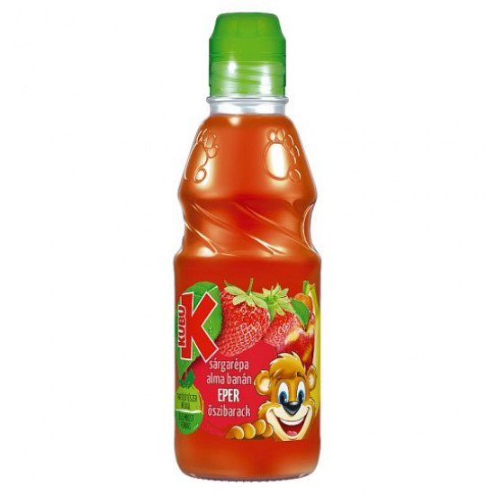 Kubu sárgarépa-alma-banán-eper-őszibarack ízű gyümölcsital 300 ml