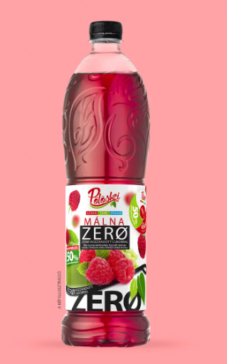 Pölöskei ZERO Málna ízű szörp 1L